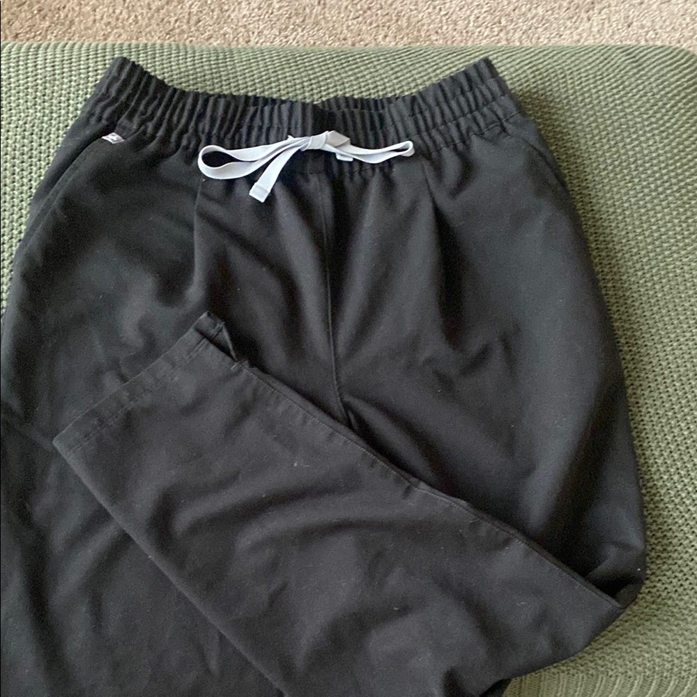 Figs Black Joggers with Gray Drawstring- style #1000560